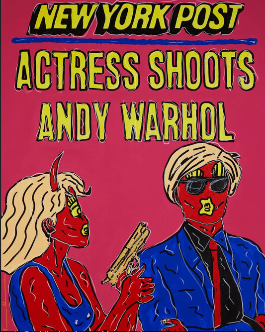 Actress shoots warhol painting